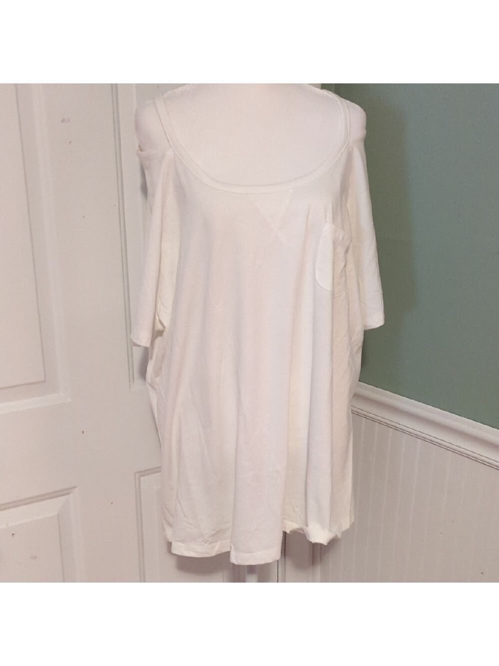 Fashion Bug White Cold Shoulder T-Shirt 2X
